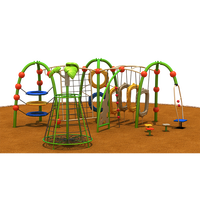 Ensemble de jeux d'extérieur haute capacité pour enfants : toboggan et structure d'escalade pour l'entraînement sensoriel et l'équilibre