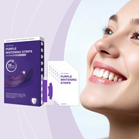 Pâte dentaire blanchissante violette éclatante pour l'élimination des taches, à ingrédients doux, pour le soin des dents, pratique à domicile
