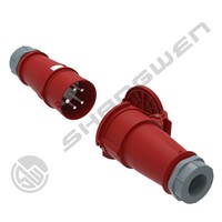 Prise mâle femelle industrielle IP44 5 broches 32A rouge, coupleur de prise industrielle IP44 5P, prise mâle femelle 220-380V