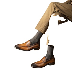 Chaussures Mocassins Habillées en Cuir Véritable pour Hommes Grande Taille Faites à la Main à Lacets Respirantes Légères Antidérapantes Patchwork Bureau Carrière - Product Image 1