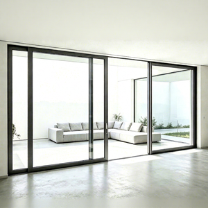 DEEZON Heavy Duty Aluminum <b>Sliding</b> Glass Door Minimalist Exterior Patio Door For House Villa Balcony - Product Image 1
