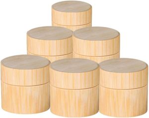Tarro de Crema de Bambú Vacío, Envase Cosmético de Boca Ancha de 8oz 250g, Tarro de Madera Esmerilado con Tapas de Bambú, Logotipo Personalizado - Product Image 1