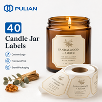 Étiquettes personnalisées pour pots de bougies, autocollants imprimés en rouleau avec finition papier premium pour l'emballage de bougies parfumées
