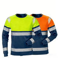 Combinaisons de travail de sécurité en polyester respirant à haute visibilité pour les ouvriers du bâtiment, uniforme réfléchissant