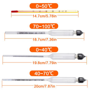 YouQi hydromètre alcoomètre ensemble 0 à 100 ° testeur de compteur d'alcool + thermomètre compteur de vin outil de compteur de Concentration d'alcool Vintage - Product Image 4