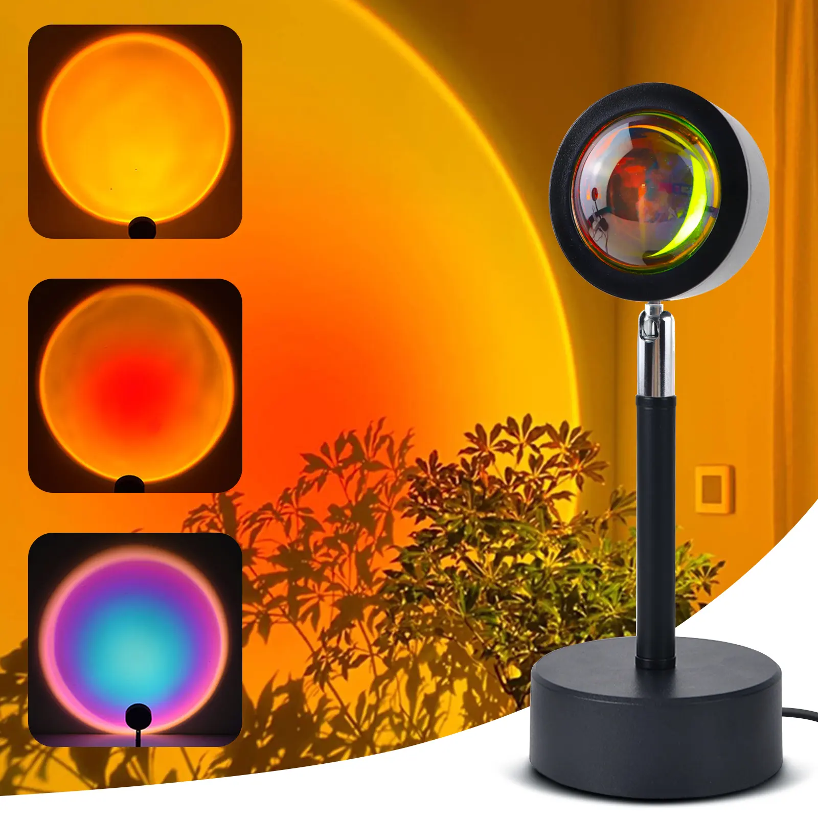 N L Sunrise Rainbow Lamp Voor Woonkamer Zonsondergang Lamp Projector Mini Led Tafellampen