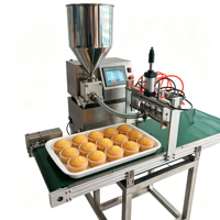 Machine de remplissage semi-automatique pour gâteaux ronds, gâteaux étoilés, cupcakes, confitures, biscuits, biscuits au chocolat, madeleines, parfaits, choux et puddings