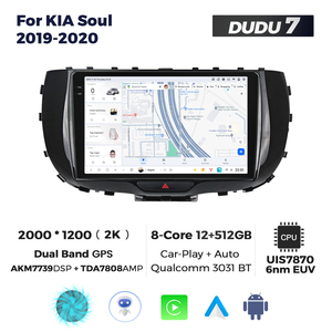 DUDUAUTO para KIA <span class=keywords><strong>Soul</strong></span> 2019-2020, Sistema Multimedia Android Modificado para Auto, Navegación Bluetooth, Carplay, Pantalla de Visión Trasera - Product Image 3