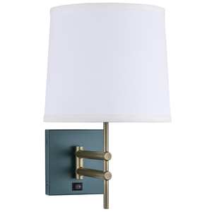 Lampe murale d'hôtel Best Western Transitional Refresh, base E26, corps en fer, lumière LED pour lits King, Queen et doubles - HL-21303 - Product Image 6