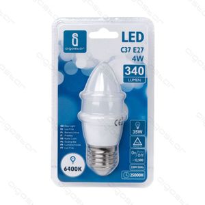 Led Bulb C37 E27 4W 6400K Day Light 340Lm 25000H - Product Image 1