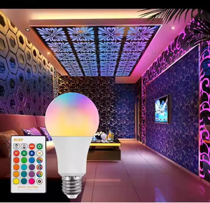<span class=keywords><strong>Ampoule</strong></span> intelligente Wi-Fi RGB 12W A80 E27 à intensité variable pour la maison, ampoules PC avec télécommande - Product Image 2