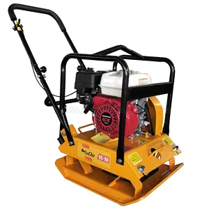 Công suất lớn di chuyển nhanh 5.5HP 6.5HP 7HP xăng động cơ diesel máy xây dựng đường tấm Máy đầm 90kg với phụ tùng