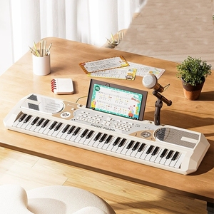 61 Keys <b>Electronic</b> <b>Keyboard</b> Piano With Wired Singing Microphone With Music Score Stand Printed Song Cards Recording Function - Product Image 2