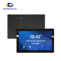 Moniteur 13.3/15.6 moniteur industriel 1920X1080P VGA HDMI IPS écran LCD moniteur à écran tactile capacitif