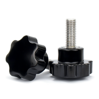 Acier au carbone zingué M3 X 12mm M4 M5 M6 M8 M10 M12 Filetage Tête en forme d'étoile Bouton Vis Serrer à la main Poignée Vis
