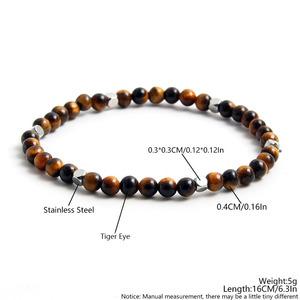 <strong>Wholesale</strong> Carded 4mm tiger Eye Beaded <strong>Bracelet</strong> Blue Turquoise Stone <strong>Beads</strong> <strong>Bracelets</strong> Natural Stone <strong>Custom</strong> Beaded <strong>Bracelet</strong> - Product Image 4