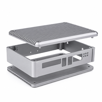 RUITU 2607 Boîtier de sortie en alliage d'aluminium à double radiateur pour système audio Hifi et haut-parleur de cinéma maison