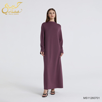 Ensemble 2 pièces Abaya pour femmes musulmanes, personnalisé en usine, collection 2026, comprenant un haut cape chauve-souris et une robe longue, ensemble coordonné islamique uni et modeste