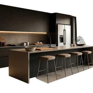Muebles de Cocina a Medida, Estilo sin Tiradores, con Organización de Cajones Profundos para Proyectos de Villas Contemporáneas - Product Image 5