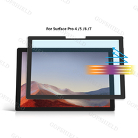 Protecteur d'écran adhésif réutilisable et lavable, filtre anti-reflets et anti-lumière bleue, film facile à installer pour Surface Pro 4/5/6/7