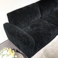 Canapé modulaire moderne en tissu chenille - Canapé rembourré 3 places pour salon