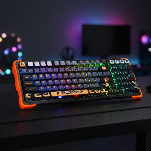 คีย์บอร์ดเกมมิ่งแบบกลไก 99 ปุ่ม ทริปเปิลโหมด เงียบ ใช้ PBT ใหม่ คอมโบ Kailh Axis RGB Backlit ขนาดเต็ม Hot-Swap Type-C ป้องกันการกดผิดพลาด - Product Image 1