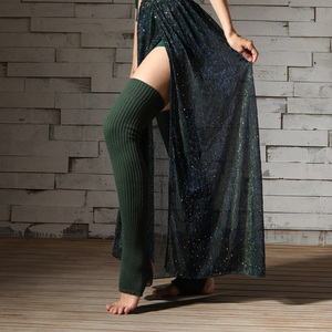 En gros, Chaussettes de yoga longues au-dessus du genou sans orteils pour femmes, et Jambières tricotées hautes jusqu'à la cuisse pour la danse, le yoga et le ballet - Product Image 2