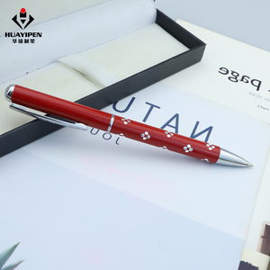 Logo personalizzato regalo per ragazze <span class=keywords><strong>penna</strong></span> <span class=keywords><strong>a</strong></span> sfera rossa <span class=keywords><strong>smalto</strong></span> fiore fortunato con 0.7mm di larghezza di scrittura <span class=keywords><strong>penna</strong></span> intera in metallo - Product Image 3