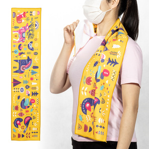 ผ้าเช็ดตัวไมโครไฟเบอร์สำหรับออกกำลังกาย พิมพ์โลโก้ได้ ขนาดยาว 22x100 ซม. |   ผ้าแห้งเร็วสำหรับออกกำลังกาย มาราธอน โยคะ ของขวัญส่งเสริมการขาย - Product Image 2
