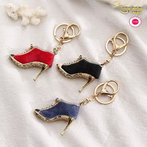Groothandel Mooie Mode Schoenen Met Hoge Hakken Op Maat Metalen Embossing Afdrukken Hanger Dames Hoge Hak Sleutelhanger Met Diamant - Product Image 6