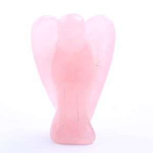 Figura de <span class=keywords><strong>Ángel</strong></span> de Cristal Natural de 2 Pulgadas, Cristal Rosa Tallado en Piedra Semipreciosa, Artículo Artesanal - Product Image 4