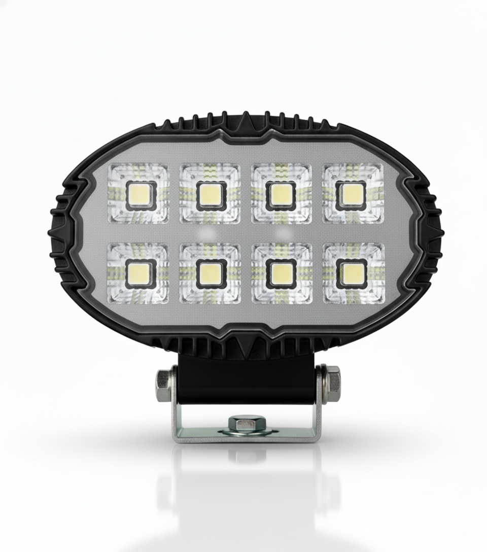Aurora 5.5'' 8 LEDs Work Light Modified Car LED Floodlight Led Daytime Running Lights White Car Light for Car Suv ATV Truck