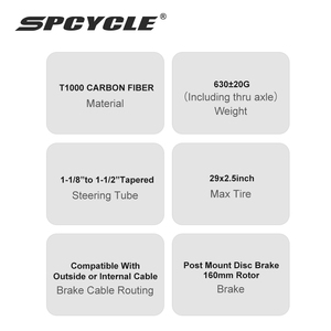 <span class=keywords><strong>Fourche</strong></span> Spcycle MF-08 T1000 en carbone pour VTT 27.5er 29er <span class=keywords><strong>Boost</strong></span> Essieu conique à couronne 471mm <span class=keywords><strong>Fourche</strong></span> <span class=keywords><strong>rigide</strong></span> en carbone pour VTT - Product Image 5