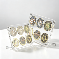 Boîte de présentation transparente en acrylique de 1 mm d'épaisseur pour pièces de collection, médailles et badges – Idéale pour la maison et le magasin