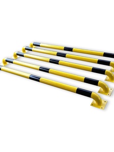 מחסום חניה מפלדה עם תאורת לד, עמוד מחזיר אור לקרקע, מחסום תנועה קבוע - Product Image 2