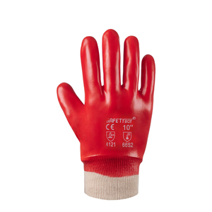 Sarung Tangan Keselamatan Tahan Air Tahan Asam & Alkali Lateks Karet Alam Murah Merah SAFETYBOY YL1142 Sarung Tangan Kerja Logo Kustom - Product Image 4