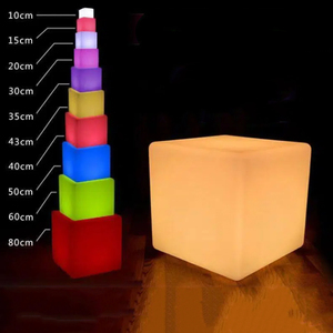 Lámpara de Noche <span class=keywords><strong>Bailey</strong></span>, Cubo Luminoso para Cine al Aire Libre, Iluminación de Color Regulable, Luces Nocturnas para Mesa de Bar - Product Image 2