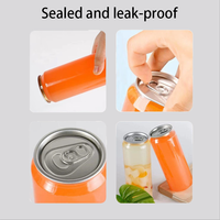 Bouteille en plastique PET cylindrique de 100 ml pour boissons, avec ouverture facile, vente en gros d'usine, impression sérigraphique, logo personnalisé, qualité alimentaire