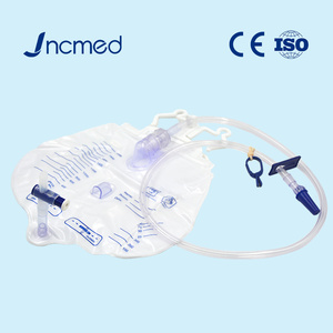 Sac à urine jetable en PVC médical pour hommes, sac de drainage urinaire avec cintre - Product Image 1