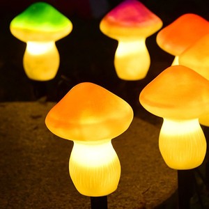 Luces Solares con Forma de Hongo LED para Decoración de Jardín y Caminos, Resistentes al Agua, Portátiles, Alimentadas por Energía Solar, Paquete de 3 - Product Image 1