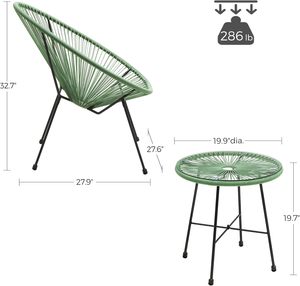 Vente en gros d'usine de meubles de jardin d'extérieur en rotin et osier PE Ensemble <span class=keywords><strong>table</strong></span> et chaises de <span class=keywords><strong>balcon</strong></span> à montage facile <span class=keywords><strong>pour</strong></span> salon ou hôtel - Product Image 3
