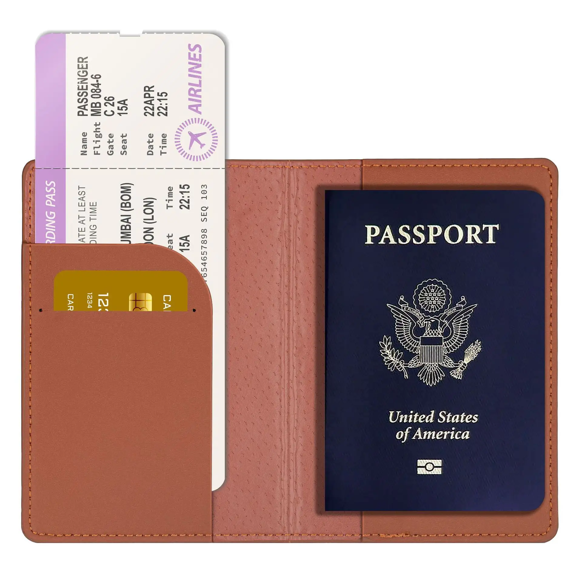 PU leather passport case Passport bag card holder