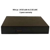 Mini PC de sécurité réseau 24/7 embarqué, console Intel Celeron J4125, 4x2.5G RJ45, OPNsense, PfSense, Linux, Win11, Terminal Gateway