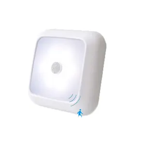 Battery Powered LED Motion Sensor Night Light Wireless Lighting Stairs Light Bedroom Wall Lamp For Cupboard Toilet Wardrobe Home