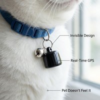 Micro Traceur GPS pour Animaux de Compagnie 2 7g Localisateur en Temps Réel Plus Petit Qu'une Pièce de Monnaie pour Chats Chiens et Pigeons