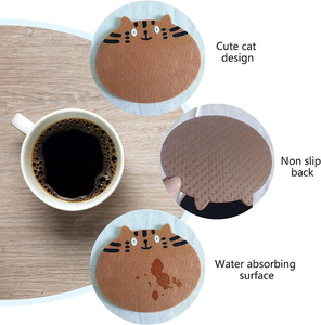 Sous-verre en feutre de polyester écologique de forme ronde, design innovant, épaisseur de 5 mm/3 mm pour un usage domestique - Product Image 5