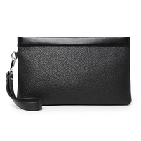 Tas Clutch Kulit Asli Tas Tangan Mewah untuk Pria Anti-maling Kapasitas Besar Dompet Pergelangan Tangan Logo Kustom Produsen OEM