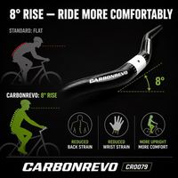 Guidon de trottinette électrique Carbonrevo réglable en hauteur, barre de direction de qualité supérieure, ajustement parfait, installation facile, léger