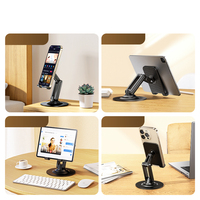 Vente chaude Support supérieur rotatif Support de tablette rétractable Support de table pliable réglable Support de téléphone portable