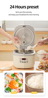 Cuisinières à riz électriques intelligentes blanches, appareils électroménagers de cuisine, cuisinières à riz multifonctions, cuisinières à riz électriques de cuisine, casserole antiadhésive